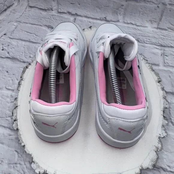 PUMA Womens Carina Street Floral Lace Up Sneakers Shoes Casual White Pink Sz 5 - Picture 8 of 14